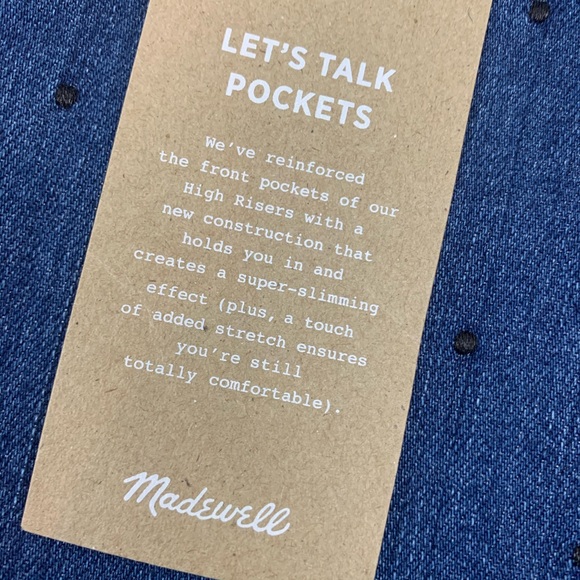 SOLD*Madewell Slim Straight Jeans Navy Dot Edition - Picture 8 of 13